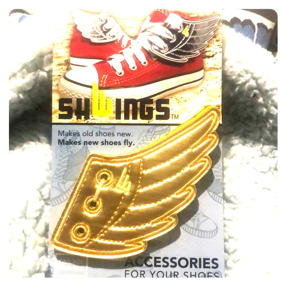Gold Shwings shoe accessory